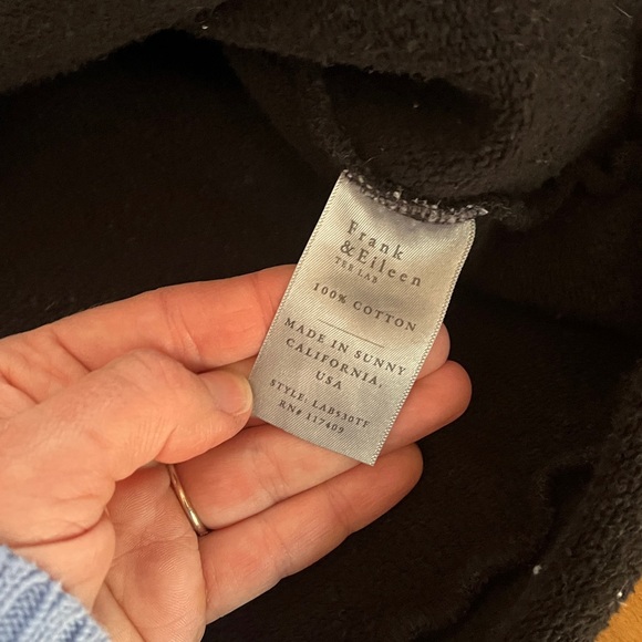 Frank & Eileen black Melanie tee lab essential hoodie size medium 100% cotton - Picture 5 of 5